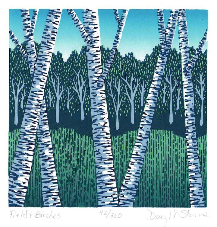 Field and Birches